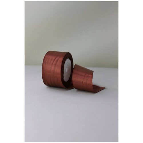 Лента атласная 50 мм коричневый