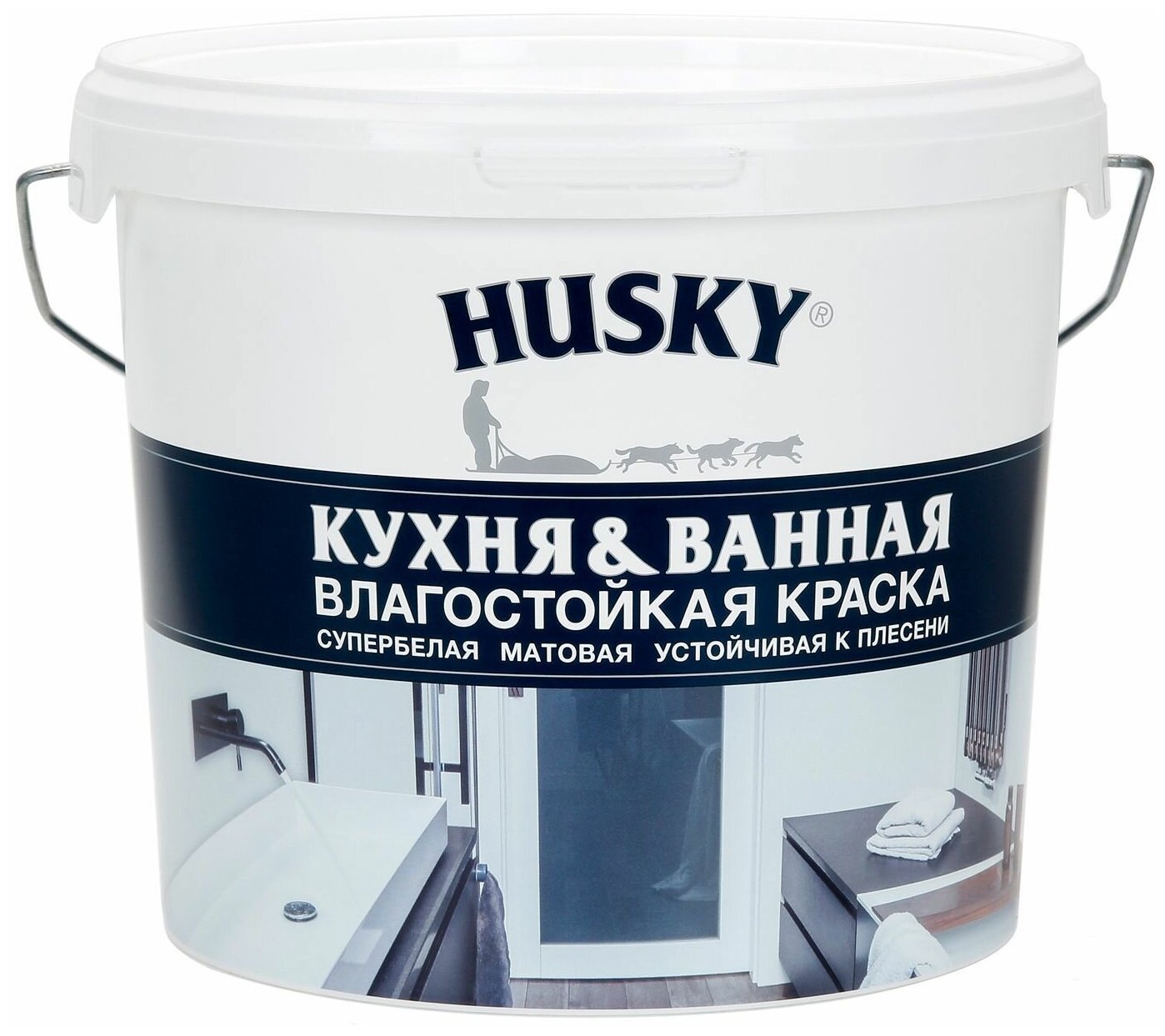 Краска для кухонь и ванных комнат Husky 5 л