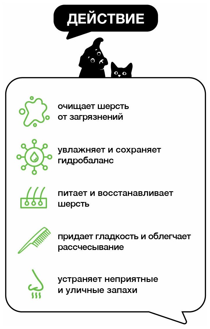 VOLLAR LAB Шампунь универсальный с алоэ-вера для кошек и собак, для всех типов шерсти, 400 мл - фотография № 4