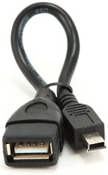 Кабель USB 2.0 OTG Gembird/Cablexpert A-OTG-AFBM-002, USBAF/Mini-BM, 0.15м