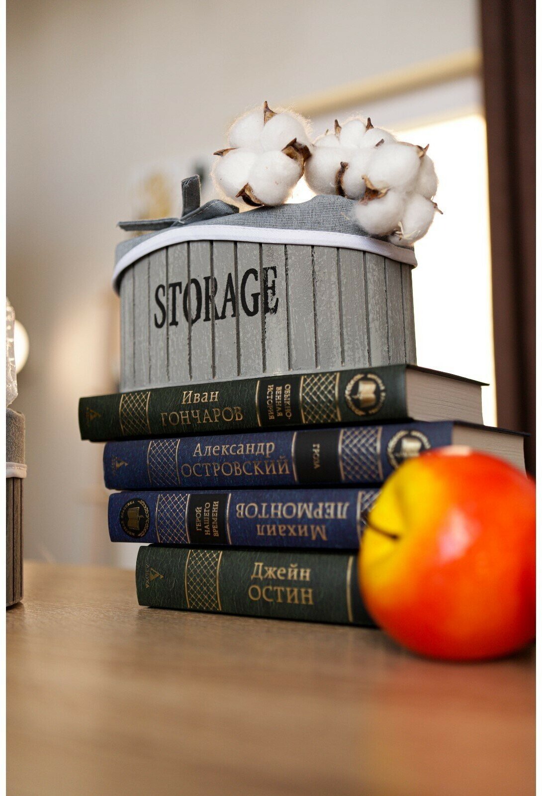 Корзина для хранения Storage, 19×11×9,5 см, малая, дерево, цвет серый - фотография № 6