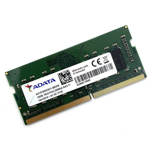 Оперативная память DDR4 16Gb 3200 Mhz ADATA AO1P32NCSV1-BEWS So-Dimm для ноутбука OEM 359900₽