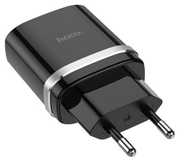 Блок питания (сетевой адаптер) HOCO С12Q Smart QC3.0, один порт USB, 5V, 3.0A, черный