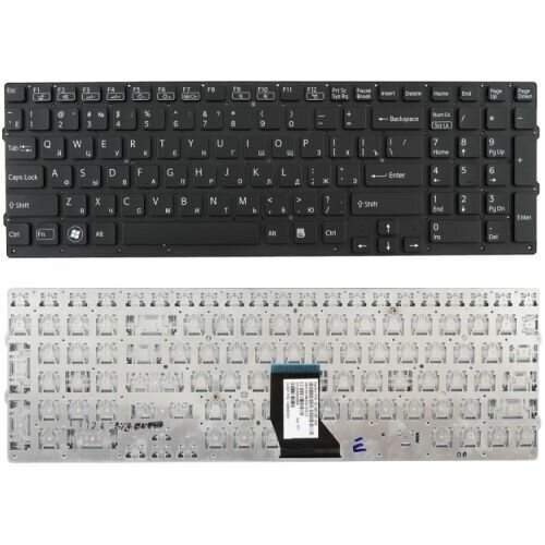 Клавиатура для ноутбука Sony Vaio Vaio VPCCB17 черная без рамки 1750₽