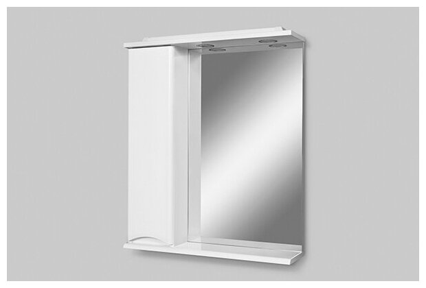 Частично-зеркальный шкаф с подсветкой Am.Pm Like M80MPL0651WG (левый)