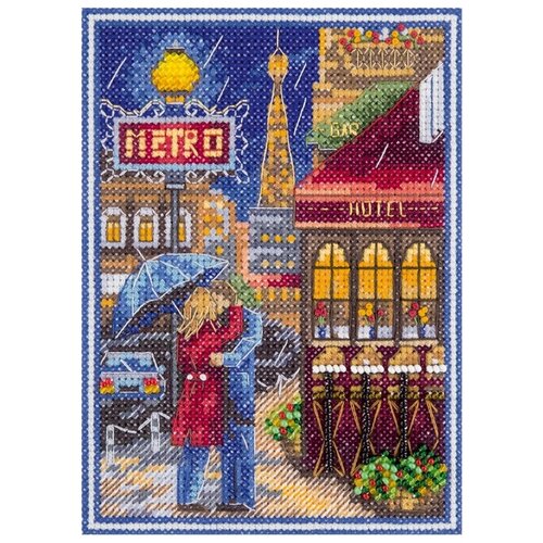 фото Набор для вышивания крестиком panna с бисером, свидание у метро (gm-1926)