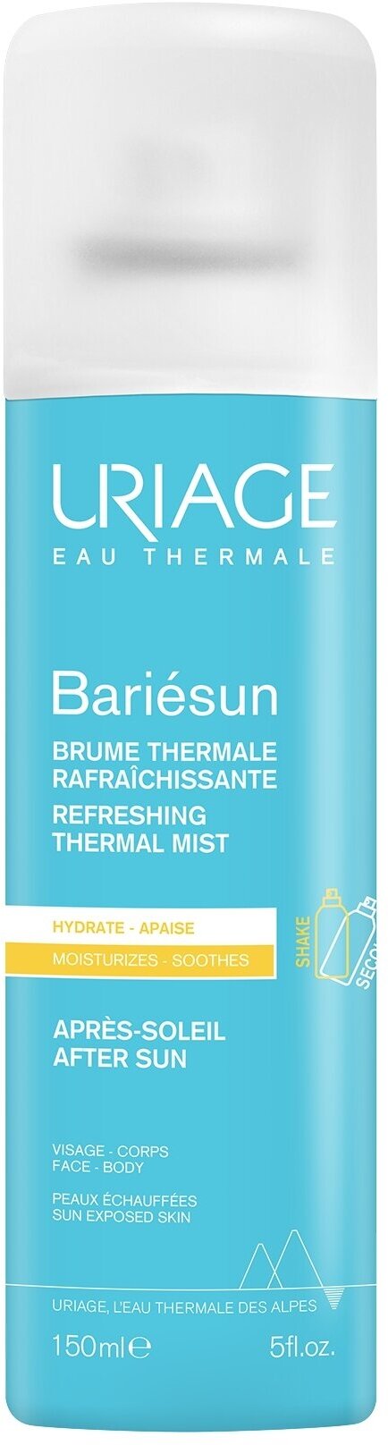 Термальный освежающий спрей для тела после загара Uriage Bariesun Refreshing Thermal Mist After Sun /150 мл/гр.