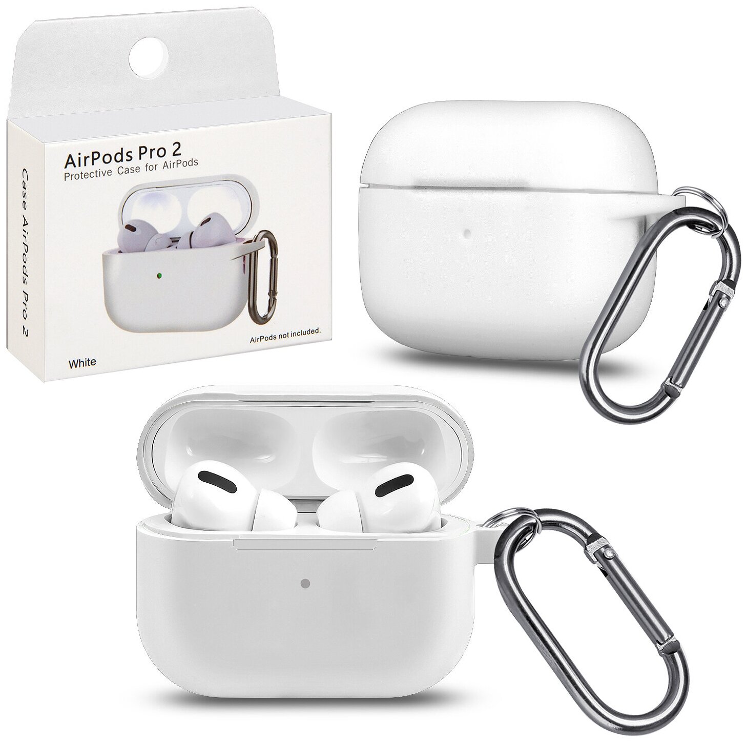 Чехол для AirPods pro 2 с карабином