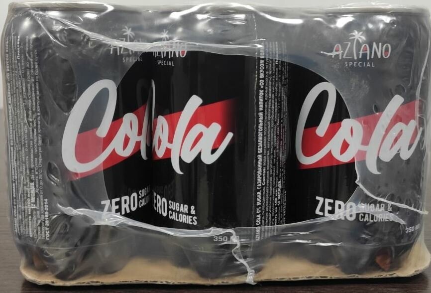 Напиток газированный Aziano Cola Zero (Кола зеро) 0.350 л упаковка 12 штук - фотография № 6