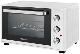 Мини печь электрическая Pioneer MO5008 white / духовка 40 литров / до 250 градусов / двойное стекло / 1600 Вт