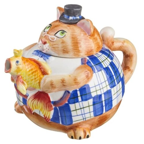 фото Lefard заварочный чайник кошка 59-629 1000 мл, оранжевый