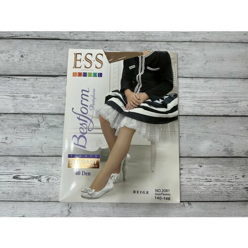 Колготки ESS, размер 10-11 (140-146), бежевый