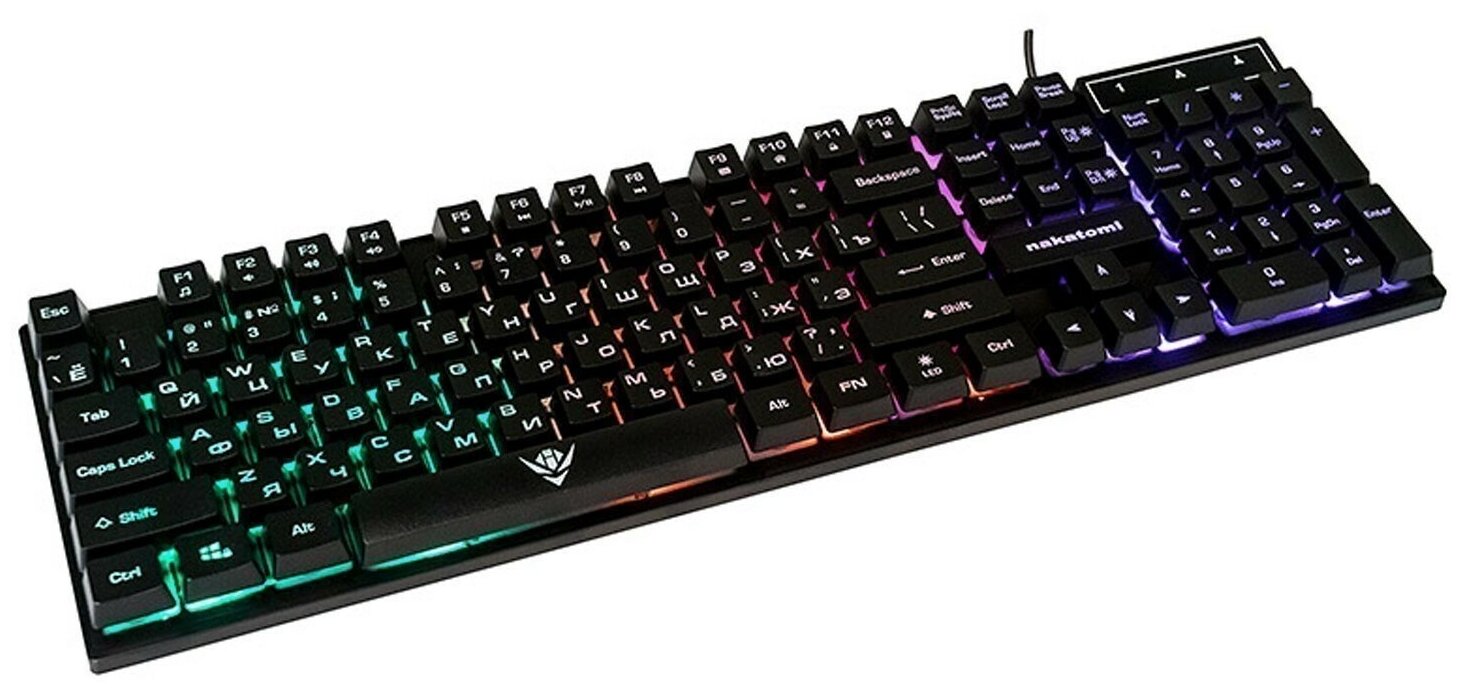 Игровая клавиатура Nakatomi Gan-Kata KG-23U с RGB-подсветкой клавиатура для киберспорта игровая клавиатура