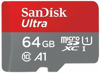 Карта памяти SanDisk 64GB microSDXC Class 10 Ultra UHS-I A 1 (140 Mb/s) без адаптера