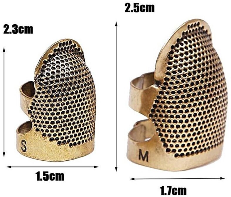 Наперсток для шитья, винтажный, латунный, размер М,1 шт.