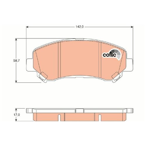 Колодки перед Koleos 4*4 GDB3467 LUCAS/TRW GDB3467