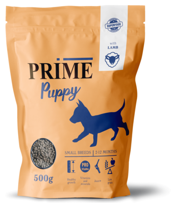 PRIME PUPPY SMALL сухой корм для щенков мелких пород, С ягненком, 500 ГР