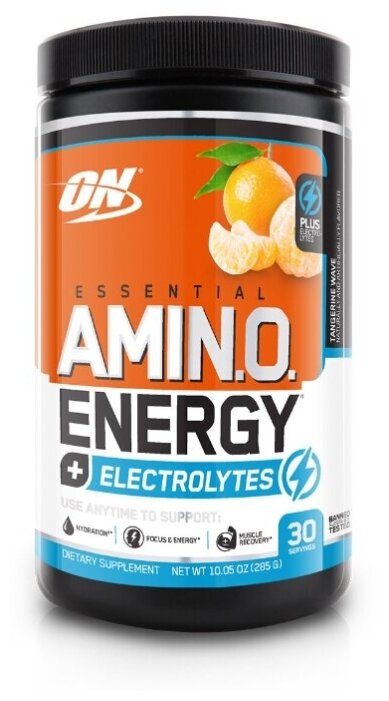 Аминокислоты и BCAA для спорсменов Optimum Nutrition Essential Amino Energy + Electrolytes 10,05 oz Tangerine Wave