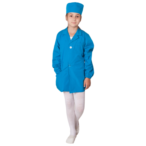 фото Медицинский детский халат с шапочкой вк-64006 2441 32-34/128-134 вини
