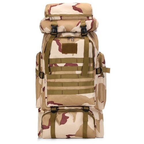 фото Мужской рюкзак тактический камуфляжный охотничий для рыбалки, милитари, туристический, 80 литров, страйкбол, баул, большой. bags-art
