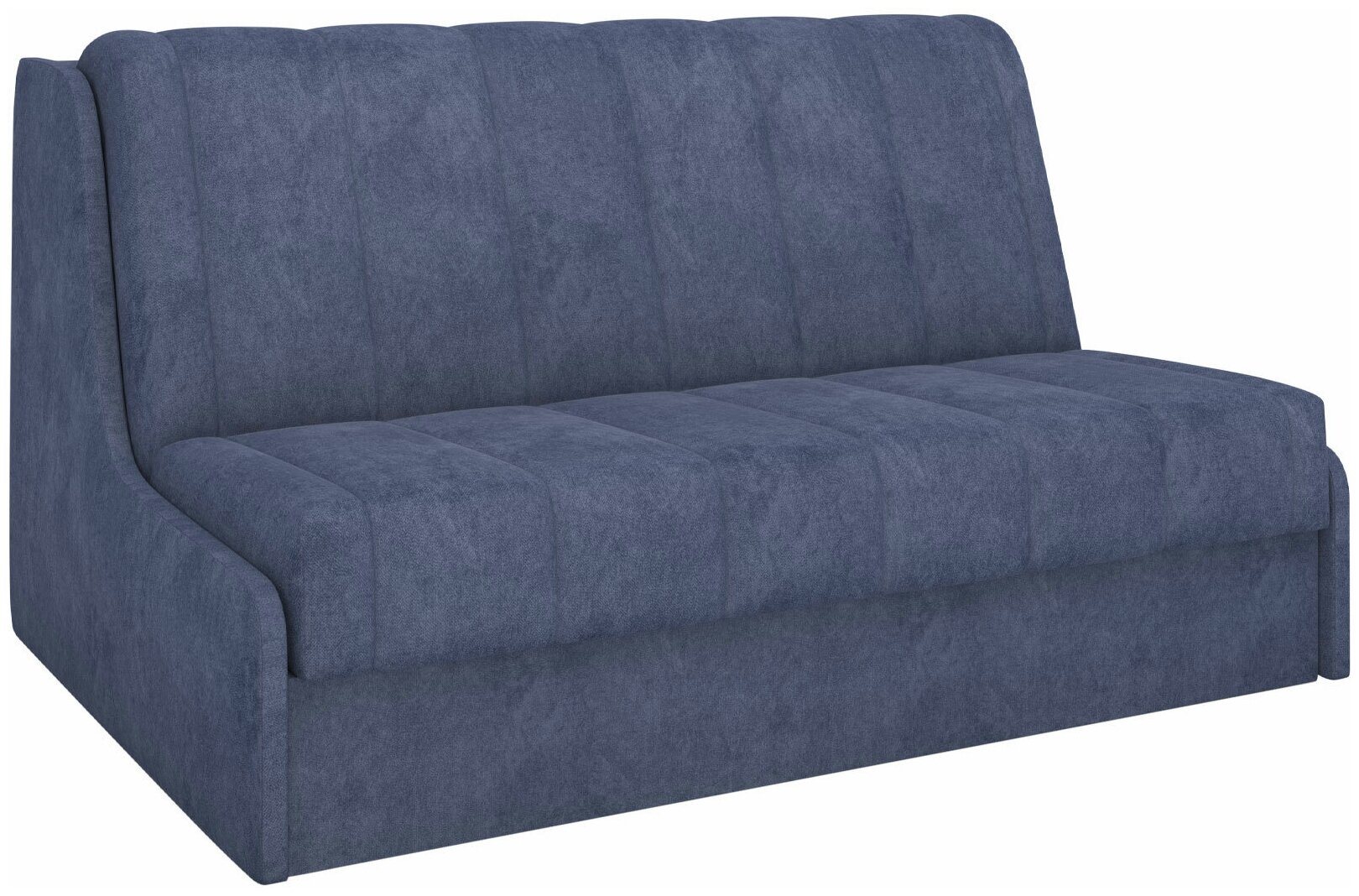 Прямой диван Первый Мебельный Валенсия Синий, велюр 160х205 см Без ящика - фотография № 1