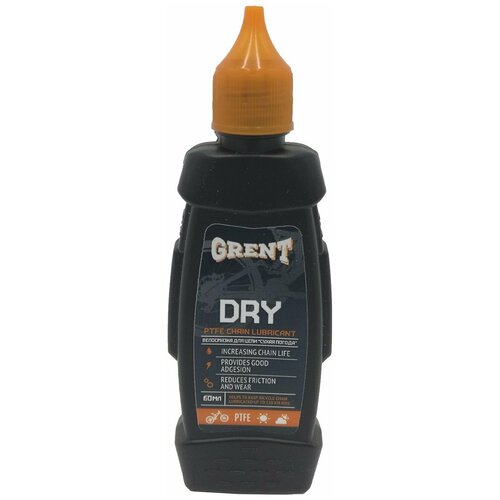 GRENT PTFE Dry Lube Цепная велосмазка для сухой погоды с тефлоном 60 мл,33815 grent ptfe dry lube цепная велосмазка для сухой погоды с тефлоном 60 мл 33815