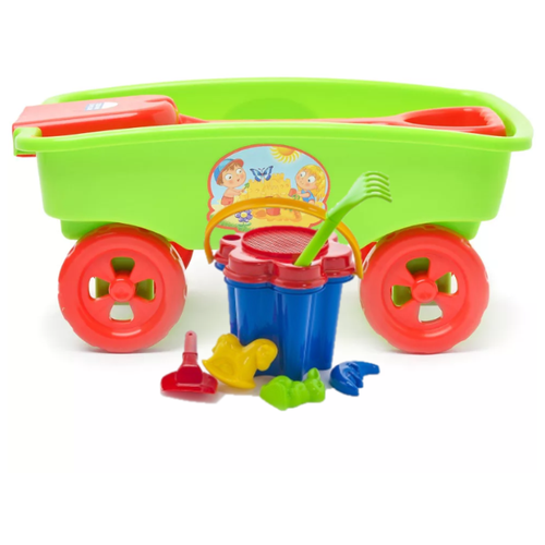 фото Игровой набор: тележка (15-11017) + песочный набор "цветок" (40-0100) zebratoys