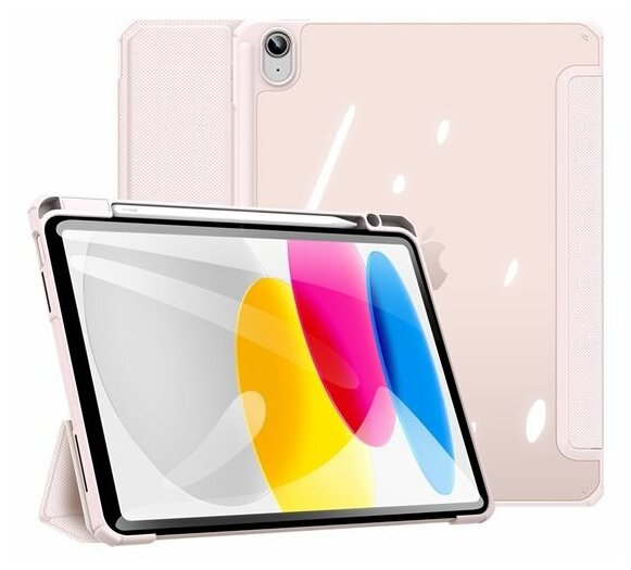 Чехол книжка Dux Ducis для iPad 10 Generation 10.9" (2022) Toby series розовый