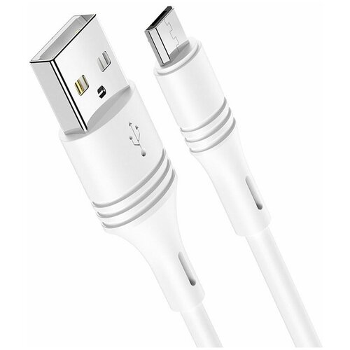 Кабель USB, micro USB, Borofone BX43 CoolJoy, 100 см, белый кабель usb microusb borofone bx43 белый