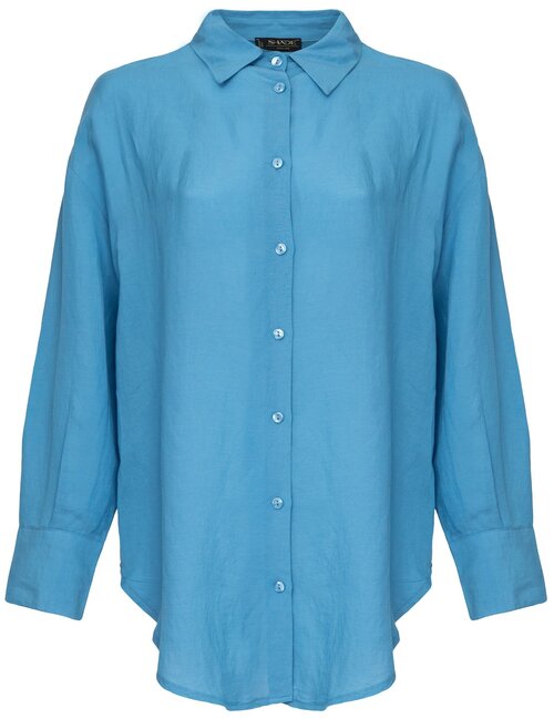 Блуза , размер 40, голубой