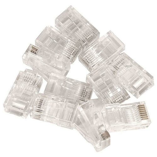 разъем rj45 cablexpert lc 8p8c 001 3 fork Коннектор Gembird RJ45 3-fork LC-8P8C-001 - 100шт