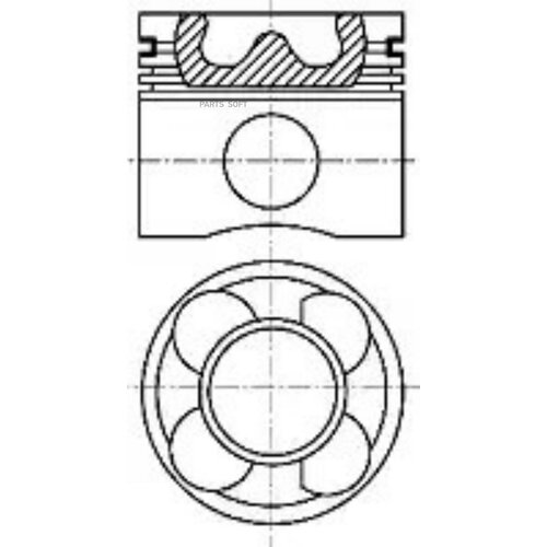 NURAL 8712740010 Поршень dm.87.00x3.00x1.75x2.5 STD Цена за 1 .