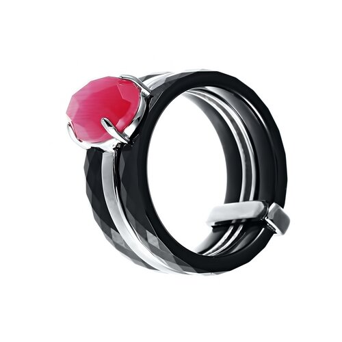 фото Element47 кольцо из серебра 925 пробы с керамикой и ювелирным стеклом sr1351-ko-us-001-wg, размер 17