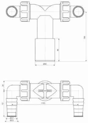 Колено для сифона Alcaplast - фото №2