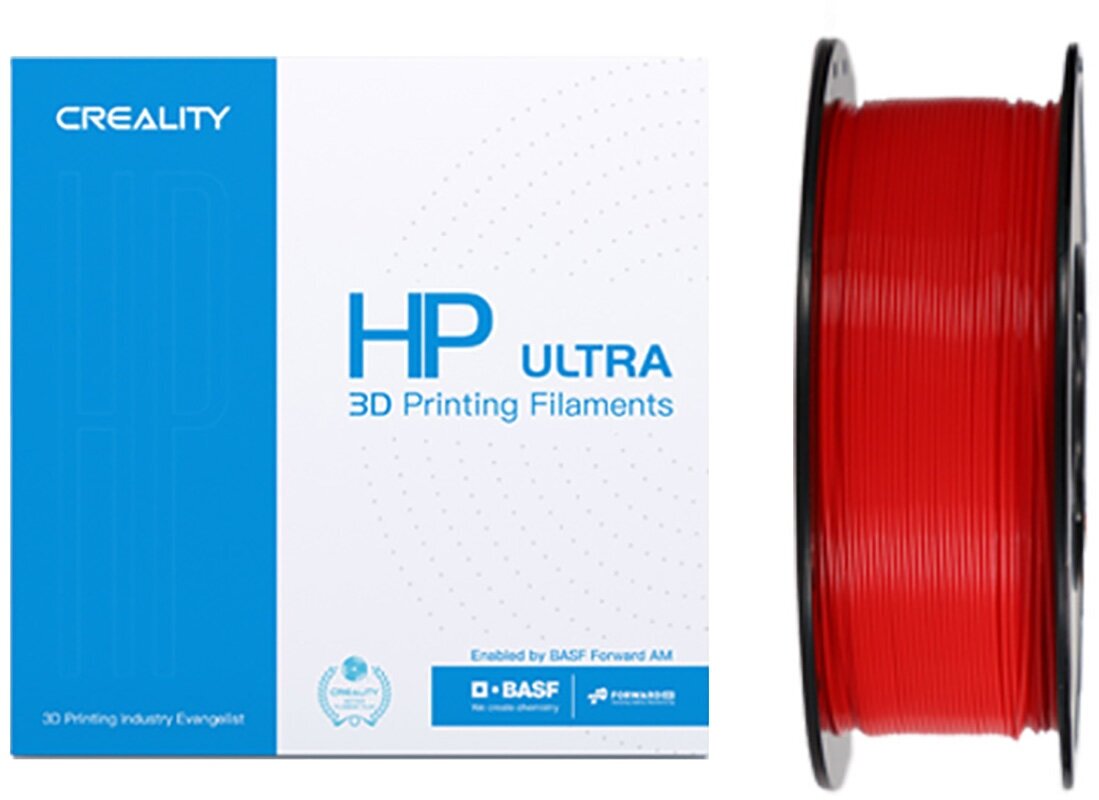 HP ULTRA PLA пластик для 3Д принтеров CREALITY красный 1.75mm, 1кг