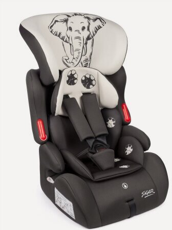 Изображение товара Автокресло Siger Космо люкс (группа I/II/III 9-36 кг 1-12 лет) Серо-бежевый слон
