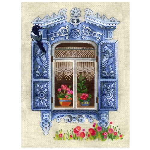 фото Риолис набор для вышивания окошко в птичное 30 x 40 см (1733)