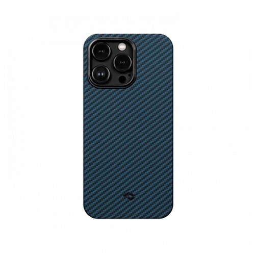 Чехол Pitaka (Питака) MagEZ Case 3 для iPhone 14 Pro 6.1, черно-синий, кевлар (арамид)