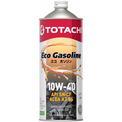 Масло моторное 10W40 TOTACHI 1л полусинтетика Eco Gasoline SN/CF ACEA A3/B4
