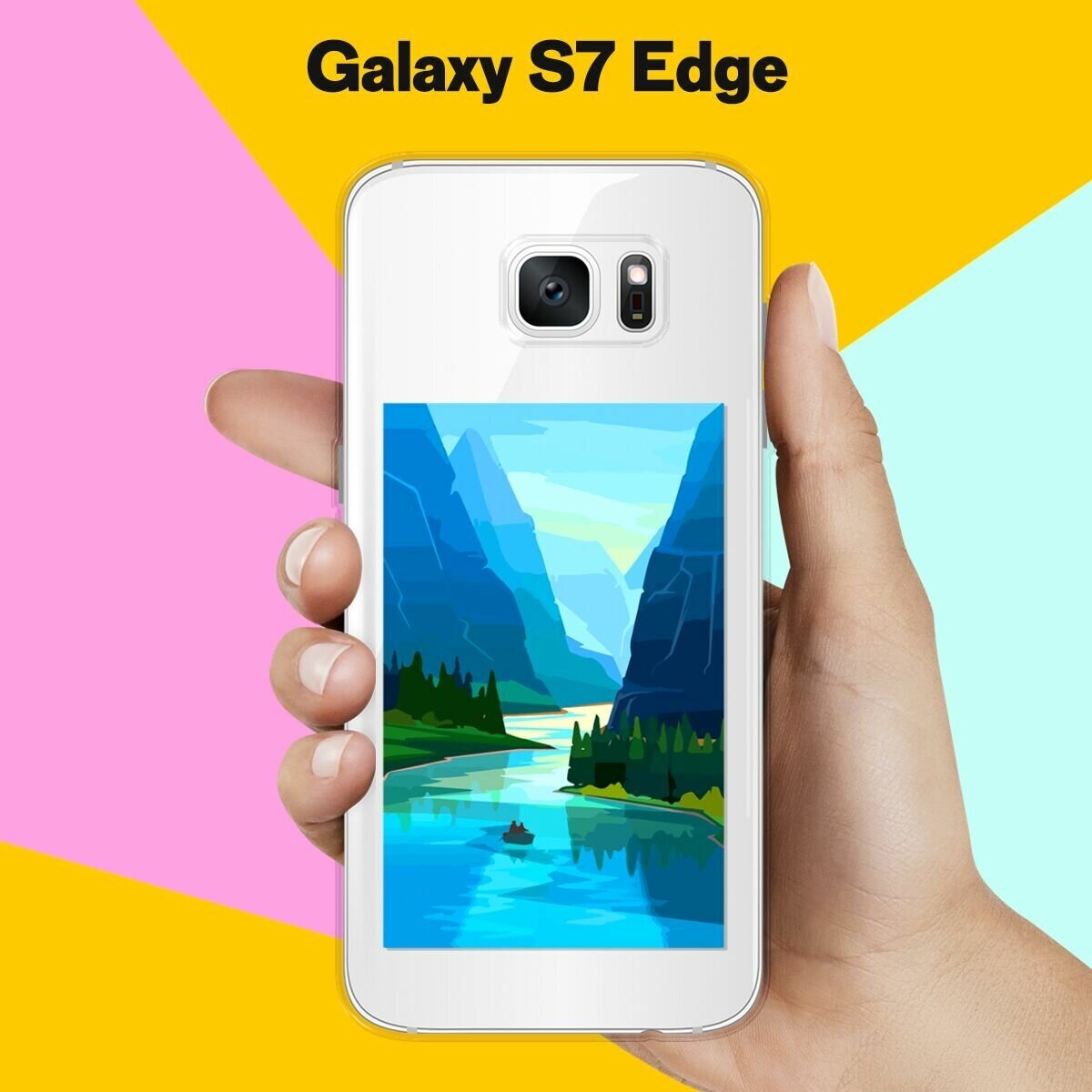 Силиконовый чехол на Samsung Galaxy S7 Edge Озеро / для Самсунг Галакси С7 Едж