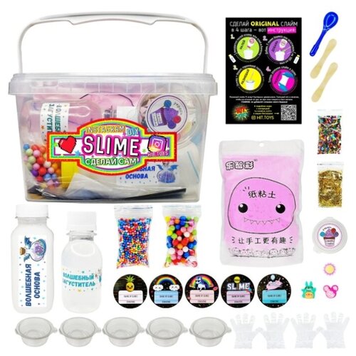 фото Набор "сделай сам слайм" большой с глиной монстрик hit toys