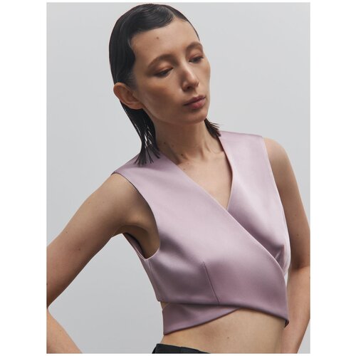 Жилет  GATE31, укороченный, повседневный стиль, силуэт полуприлегающий, размер XL, розовый