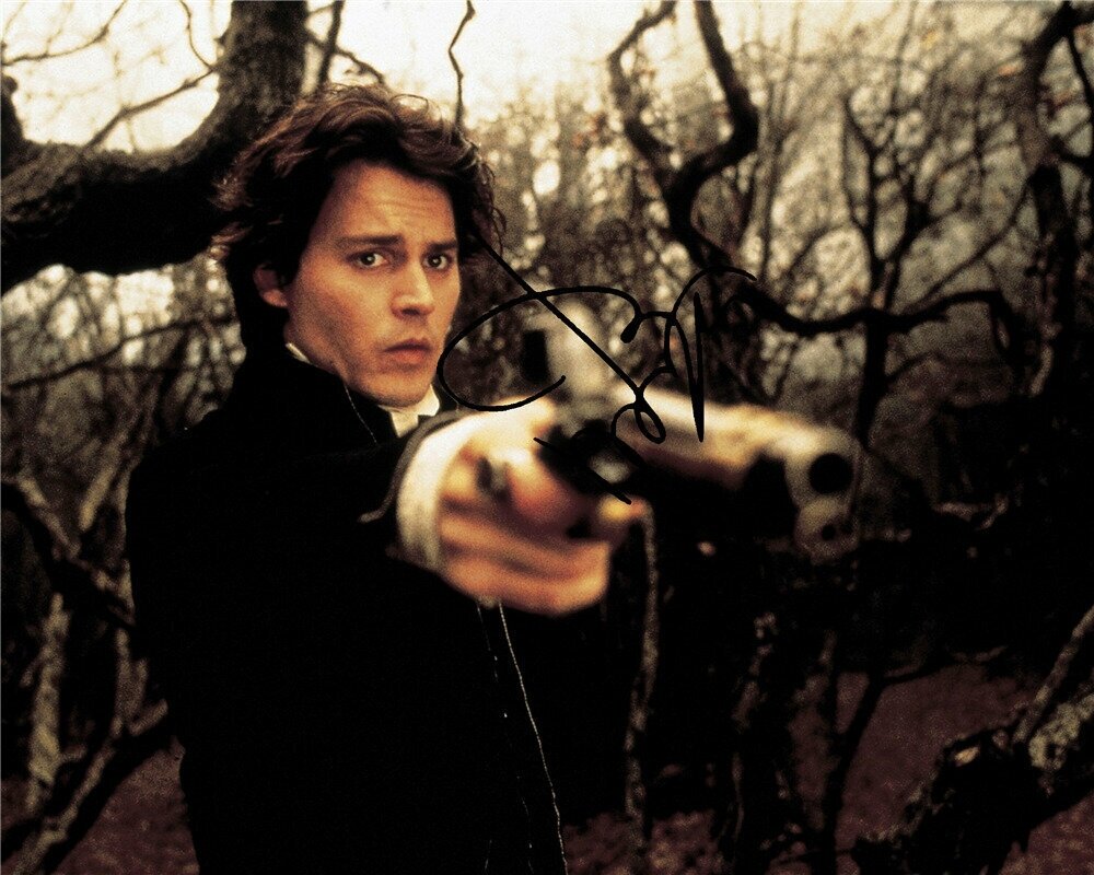 Автограф Джонни Депп Сонная Лощина - Автограф Johnny Depp Sleepy Hollow, 1999 - Фото с автографом, Подписанная фотография, Автограф знаменитости, Подарок, Автограмма, Размер 20х25 см