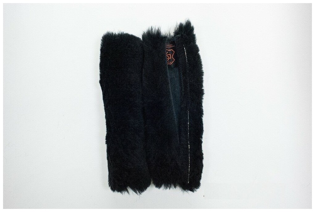 Меховушки на недоуздок Shkura-Dekor набор 2 шт (24 и 28 см) чулком черный