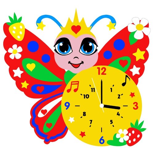 фото Детские часы color kit бабочка - набор для творчества cl017