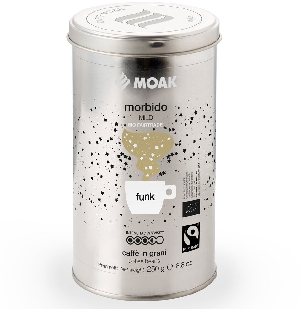 Кофе в зернах Moak Morbido Funk 250 гр. (ж.б.) - фотография № 6
