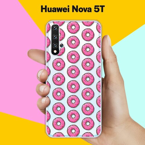 Силиконовый чехол Пончики на Huawei Nova 5T силиконовый чехол на huawei nova 2 хуавей нова 2 мы в ответе за тех кого напоили прозрачный