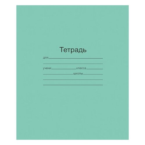 Тетрадь зелёная обложка 12 л. 
