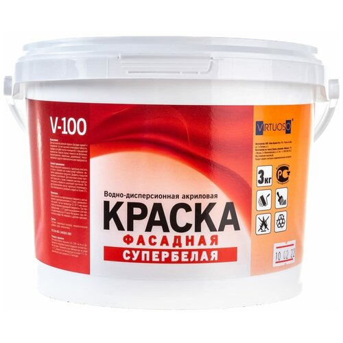 Фасадная морозостойкая краска Virtuoso V-100 А 1876₽