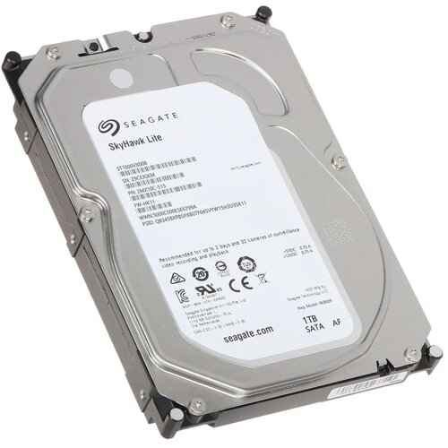 Жесткий диск HDD Seagate SkyHawk Lite 1ТБ ST1000VX008 SATA 3 5900RPM